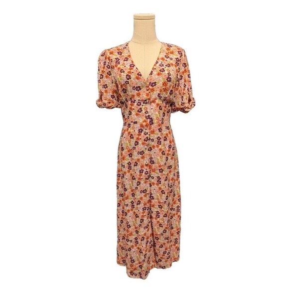 Nobody's Child Dresses & Skirts - Nobody's Child 1940s Inspired Alexis Button Front Floral Midi Tea Dress UK 8